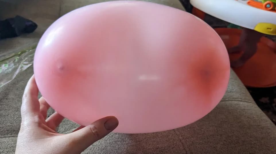 “This Valentine's Day heart balloon looks like boobs from the top.”